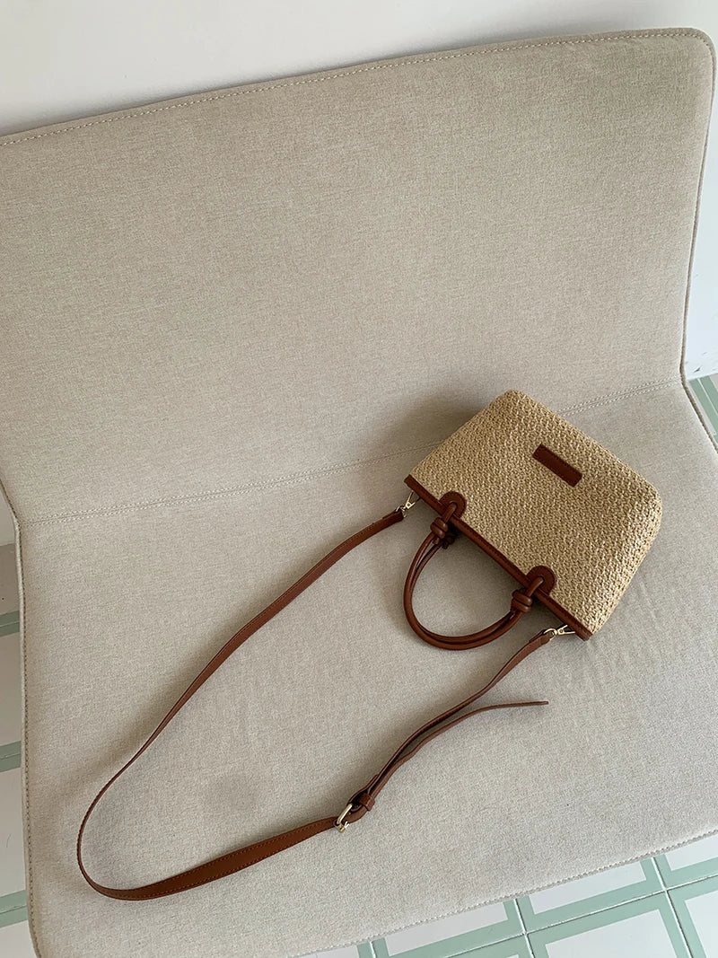 Mala Tote De Mão De Palha