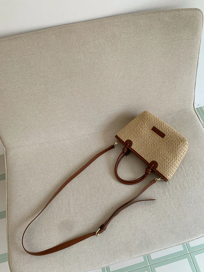 Mala Tote De Mão De Palha
