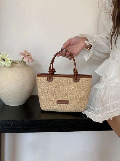 Mala Tote De Mão De Palha