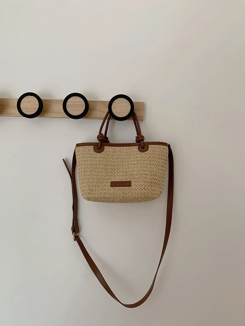 Mala Tote De Mão De Palha